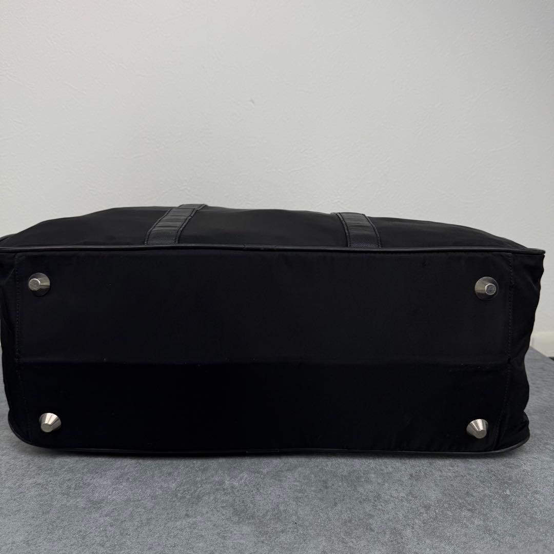 プラダ ビジネスバッグ ブリーフケース 三角ロゴ ブラック ナイロン メンズ