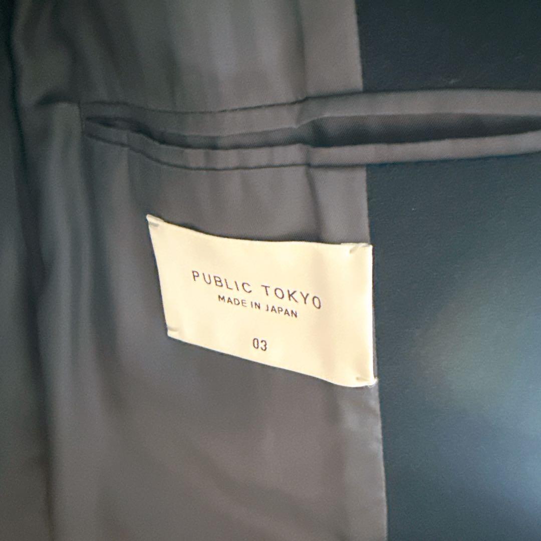 PUBLIC TOKYO Super140s メルトン ショートジップブルゾン