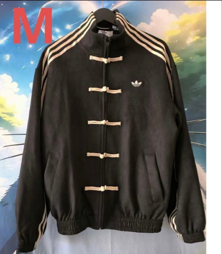 M 黒　adidas originals スエード トラックジャケット