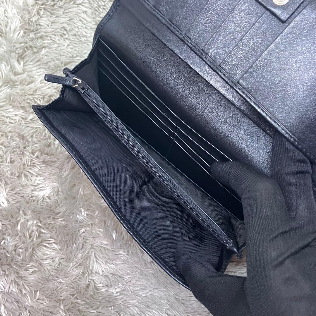 箱付き極美品✨GUCCI マイクロシマ GG柄 ロゴプレート 長財布449396