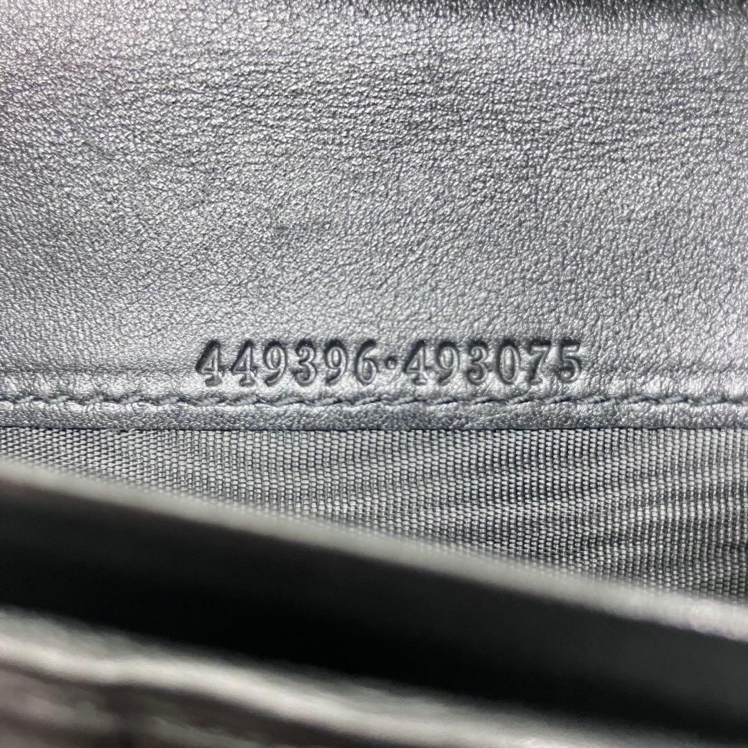 箱付き極美品✨GUCCI マイクロシマ GG柄 ロゴプレート 長財布449396