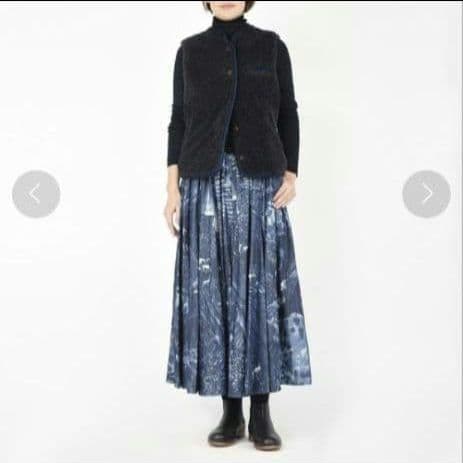 45Ｒ ワンダーランドプリントのスカート（インディゴ）45rpm