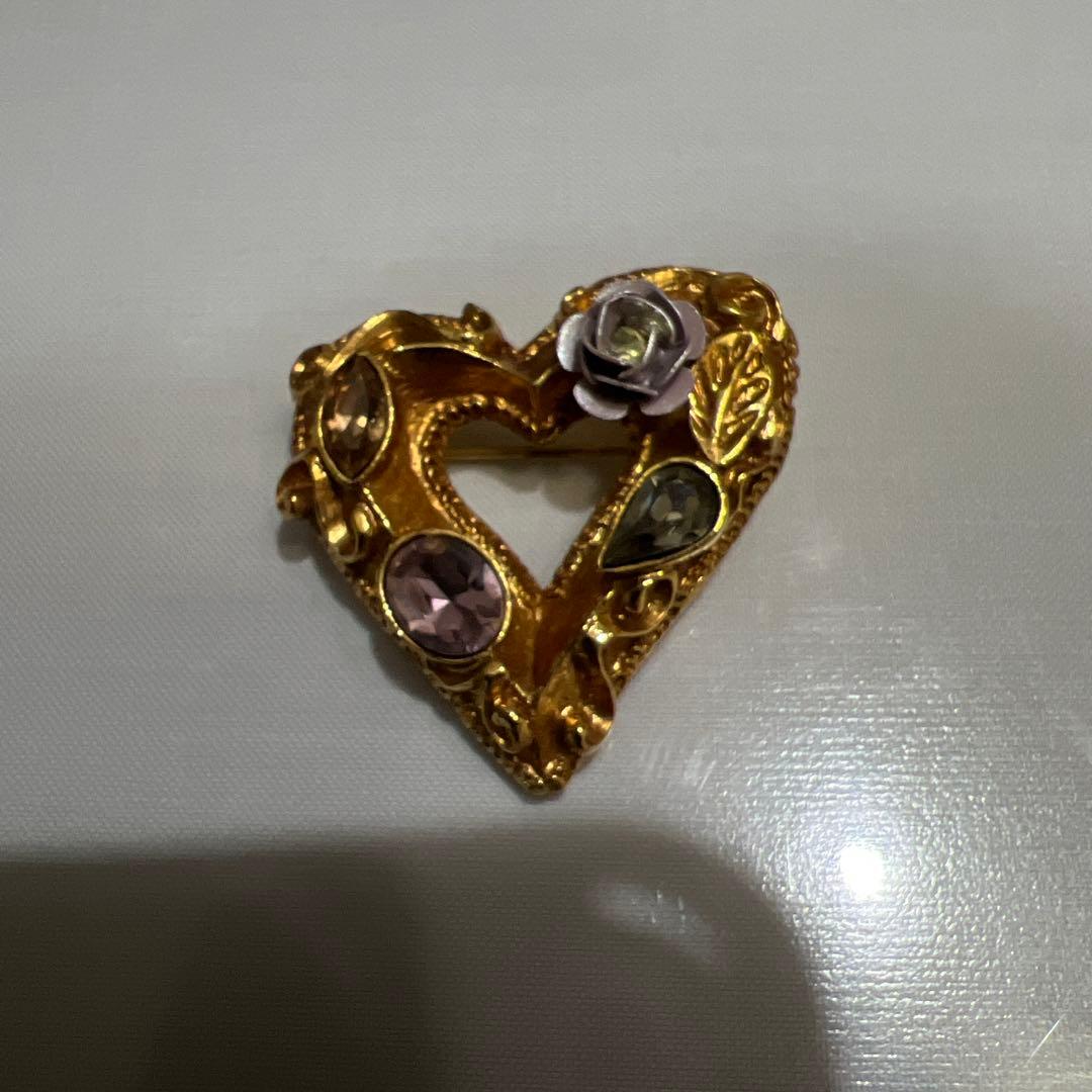 CHRISTIAN LACROIX ヴィンテージ ブローチ ハート