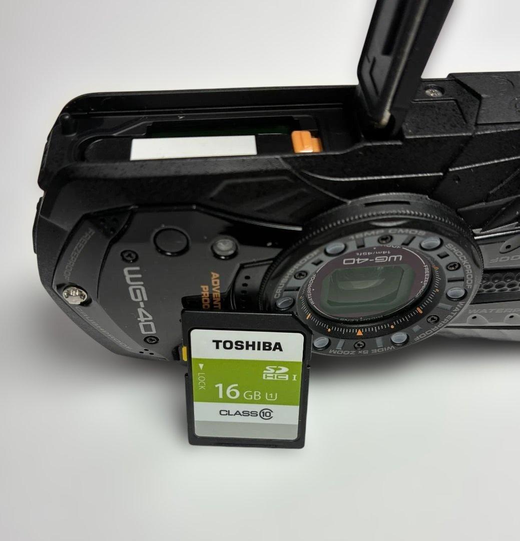 RICOH WG-40 防水デジタルカメラ　ブラック　付属品一式　説明書　箱付き