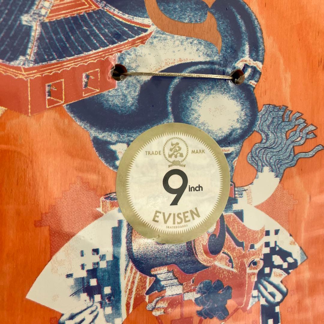 evisen スケートボート　デッキ　9インチ　壁掛けワイヤー希望あればあげます