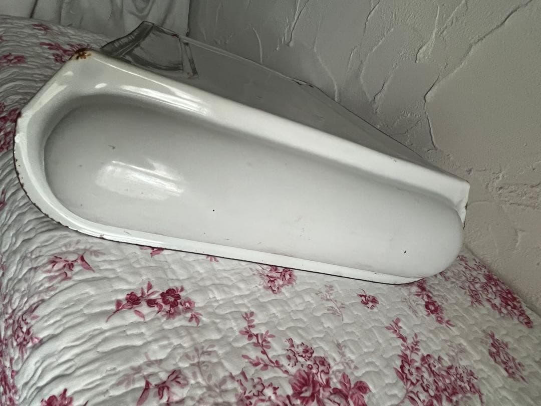 値下げ☆アンティーク BB社のホーローのレードルラック　ブルー