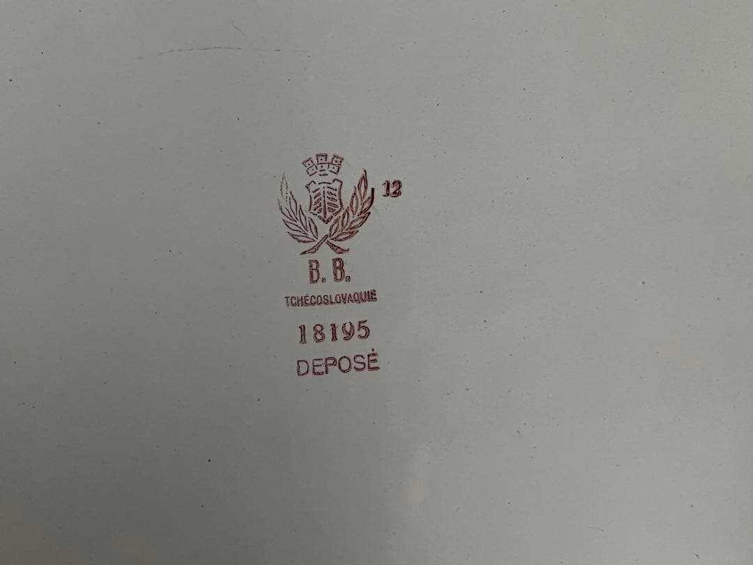 値下げ☆アンティーク BB社のホーローのレードルラック　ブルー