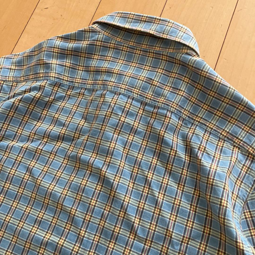 RRL ダブルアールエル　長袖シャツ　チェック　水色　Mサイズ