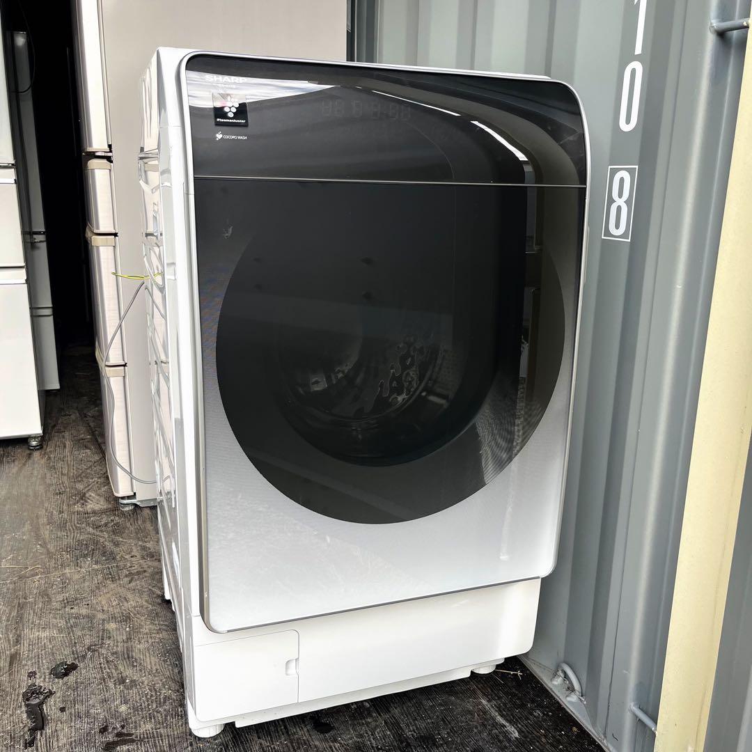 357取付無料！SHARP熱乾燥搭載 洗剤自動投入最高性能おしゃれドラム式洗濯機