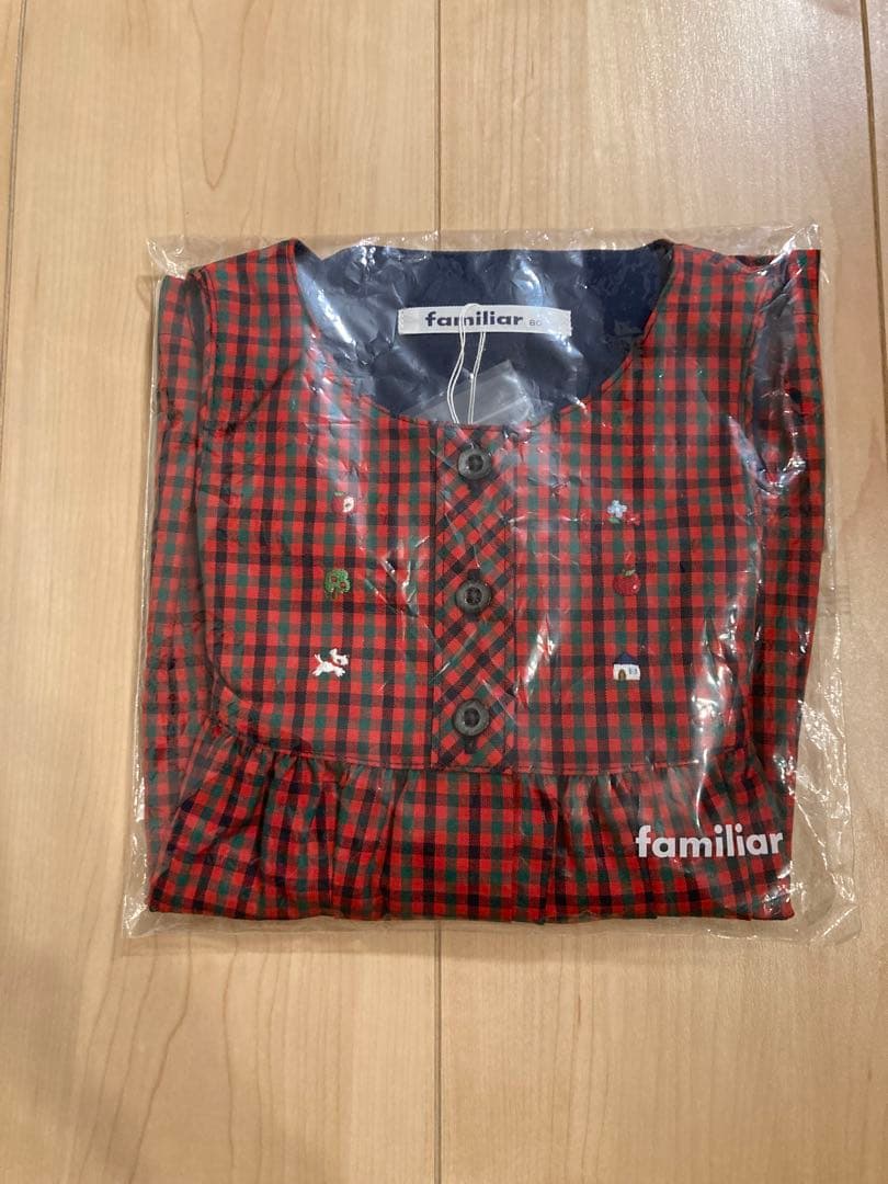 《新品未使用品》familiar チェック柄ワンピース 80