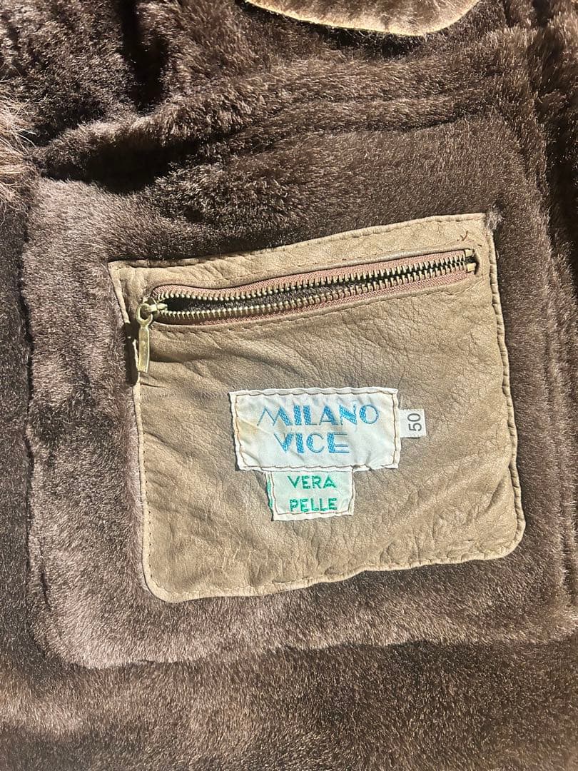 破格90s〜00s MILANO VICE ムートンコート レザー ボアイタリア