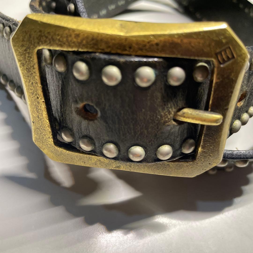 ホワイトハウスコックス30inch ブラック スタッズベルト　幅30mm