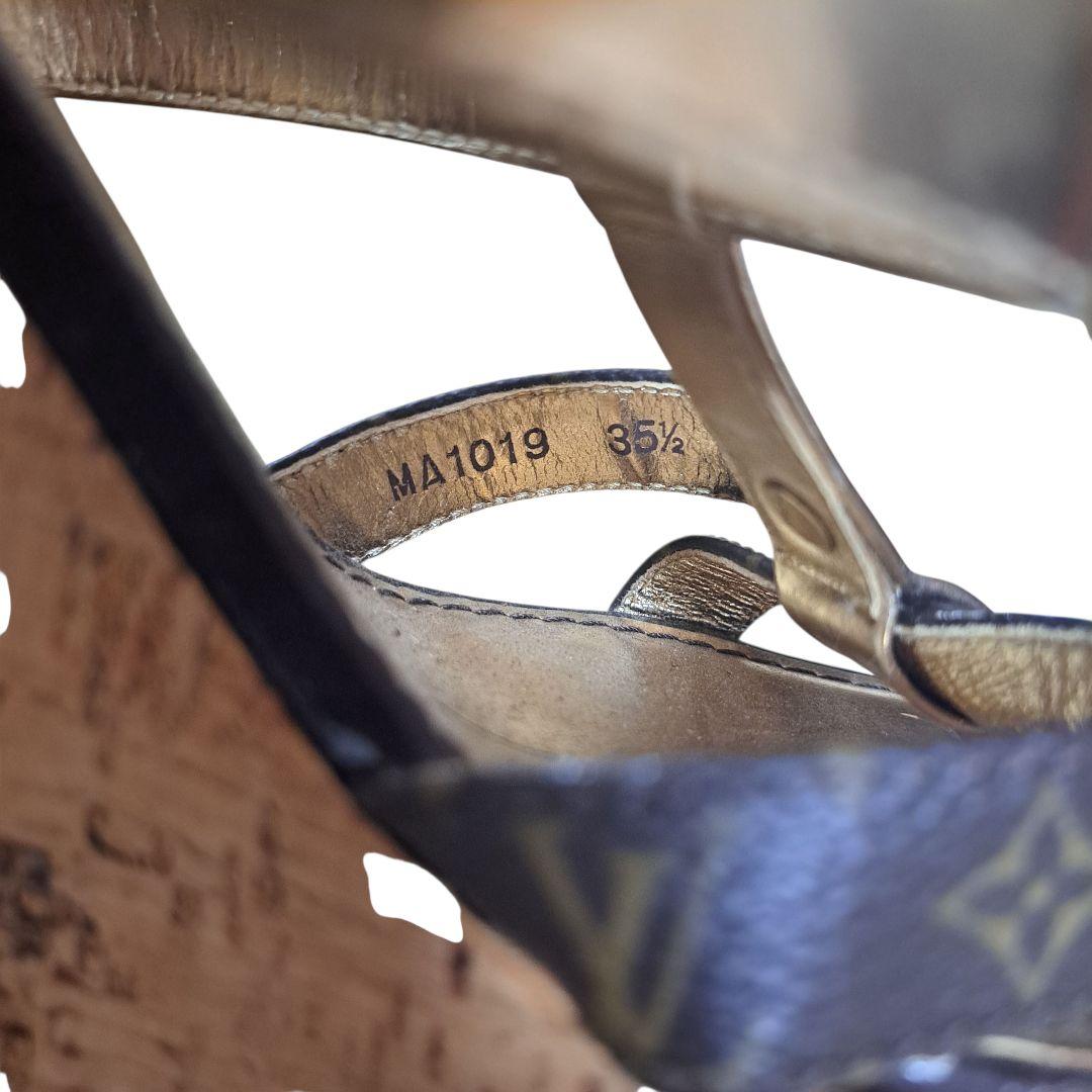 【LOUIS VUITTON】サンダル　モノグラム　ストラップ　ウェッジサンダル