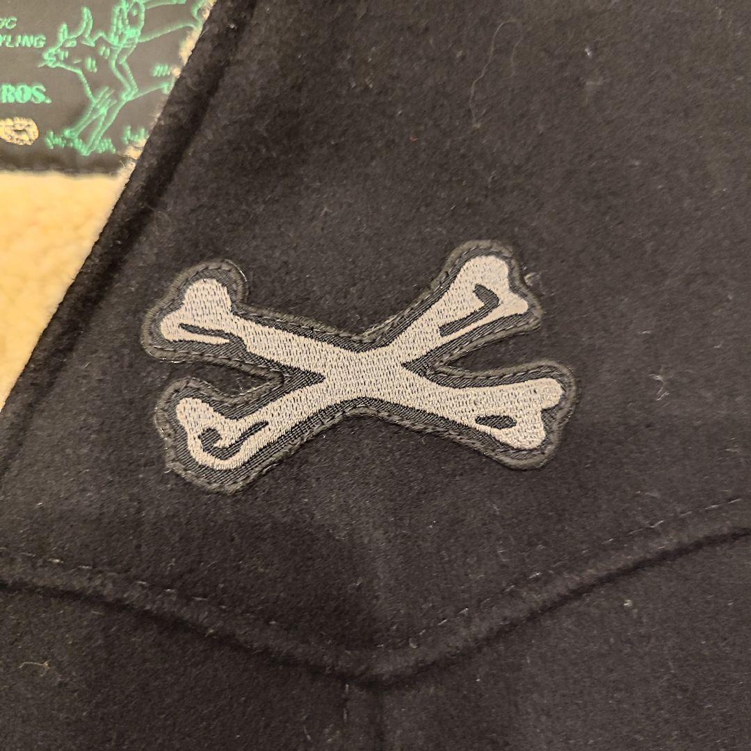 [美品] Schott × BACKDROP 別注 クロスボーン ボア ベストM