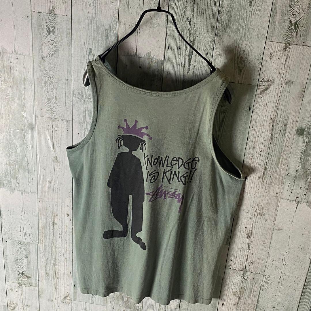 【※USA製】オールドステューシー★80s 黒タグ タンクトップ L