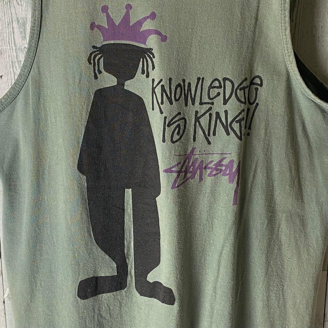 【※USA製】オールドステューシー★80s 黒タグ タンクトップ L