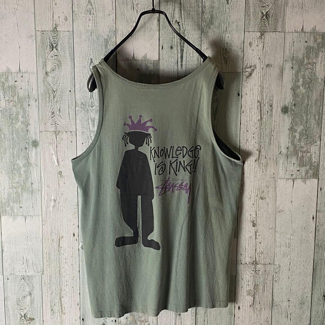 【※USA製】オールドステューシー★80s 黒タグ タンクトップ L