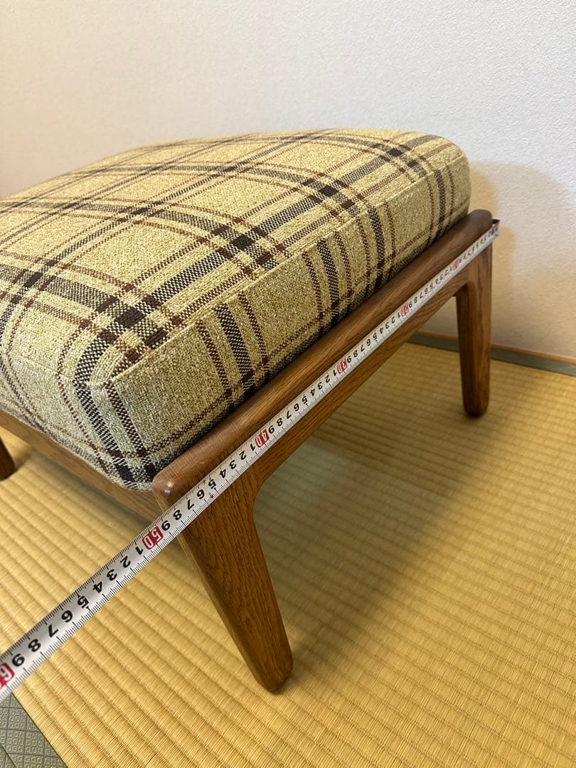 unico VISKA チェック柄オットマン