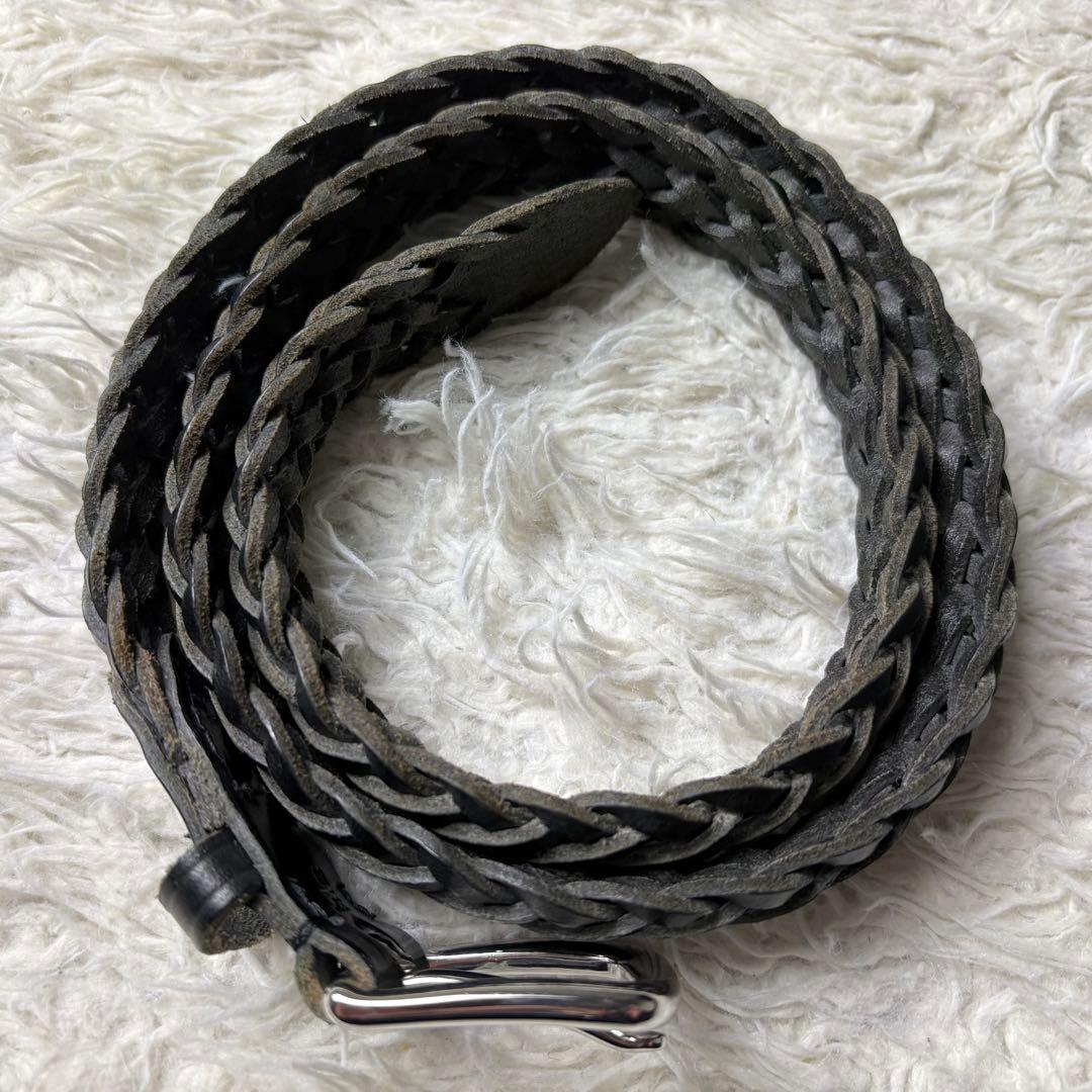 《Whitehouse Cox》Leathbr mesh belt 32/80