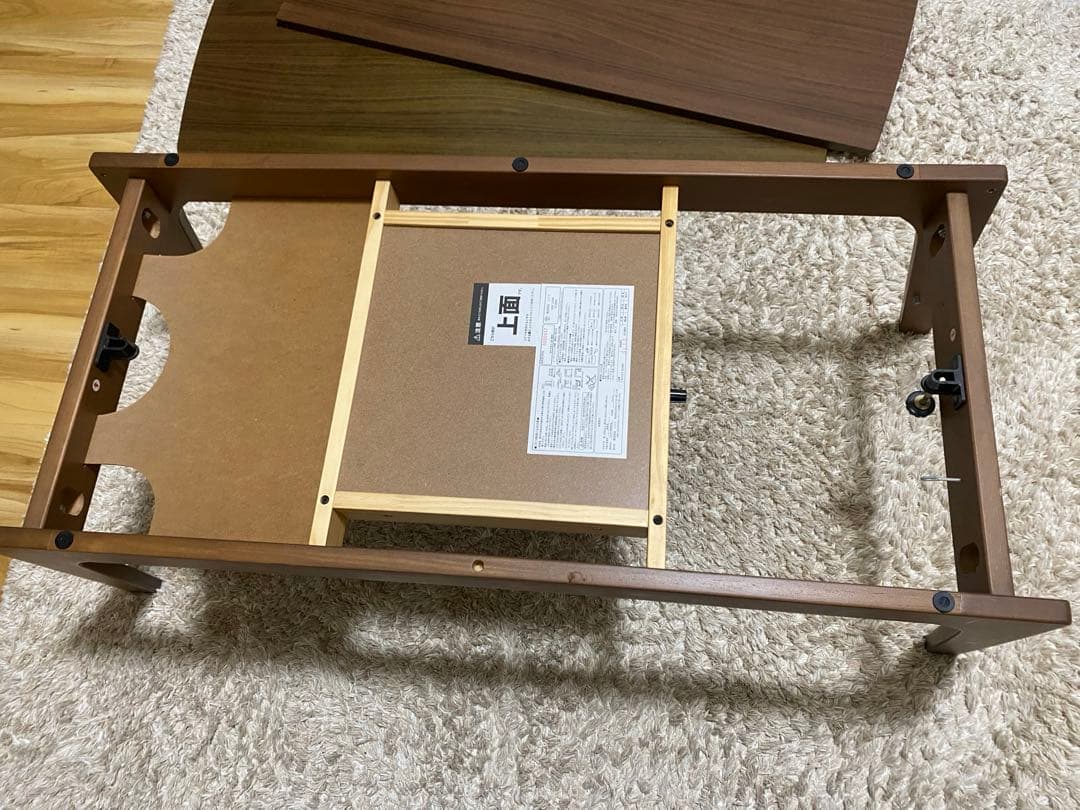 ニトリ 木製こたつテーブル 105cm長方形 ブラウン 毛布付き