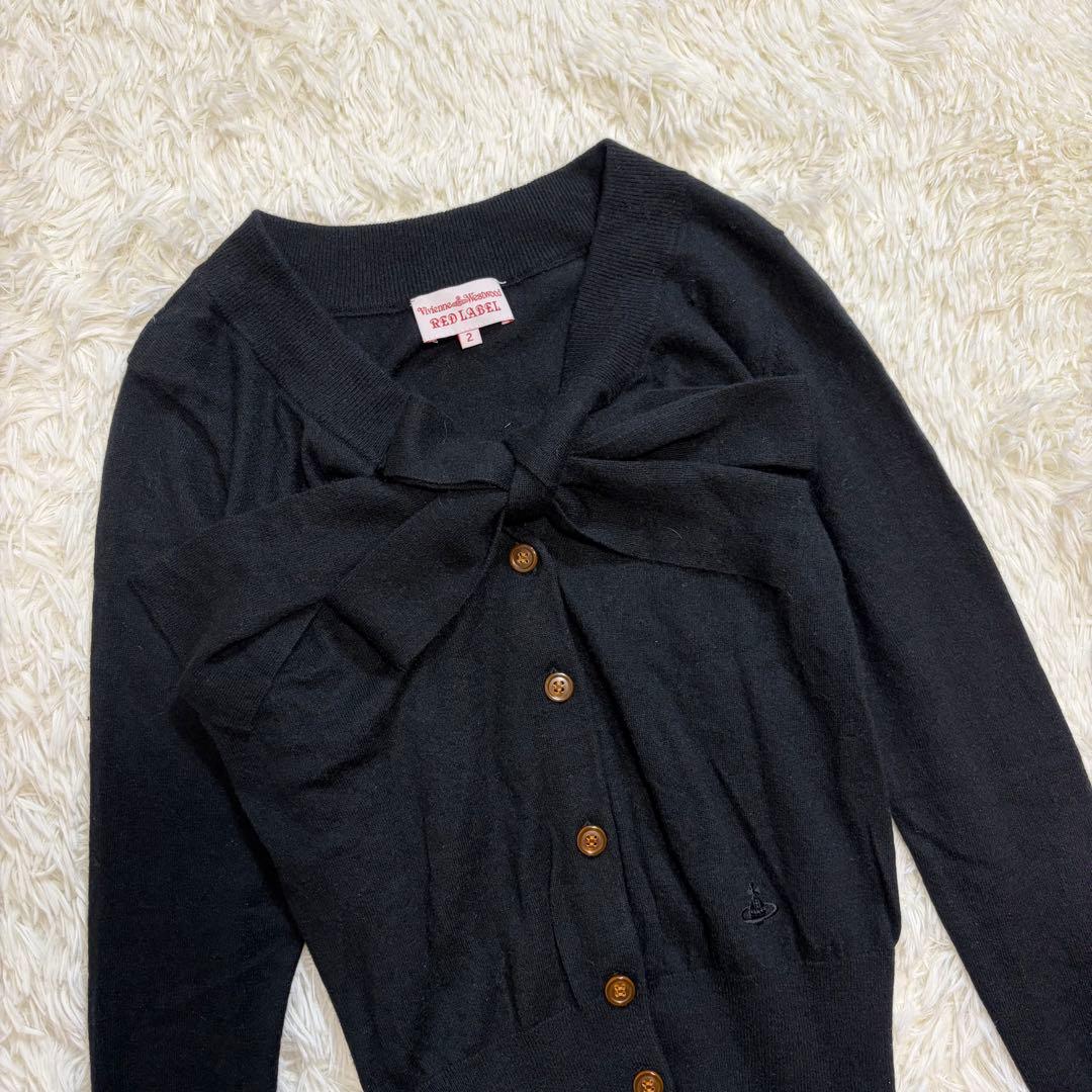 美品✨ヴィヴィアンウエストウッド カーディガン ボウタイ オーブ アンゴラ 黒