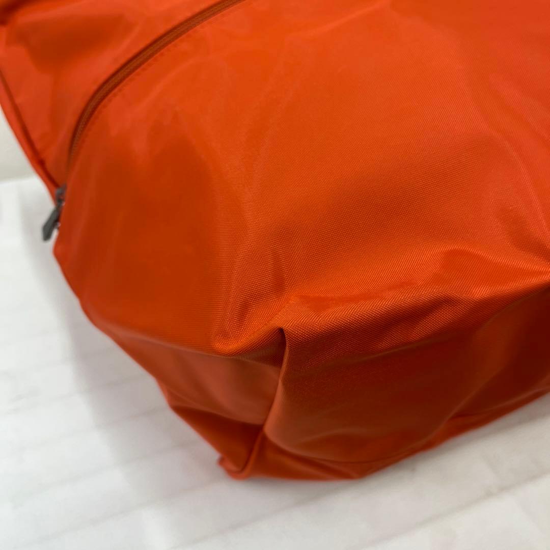 336 LONGCHAMP ロンシャン ボストンバッグ 2way オレンジ系