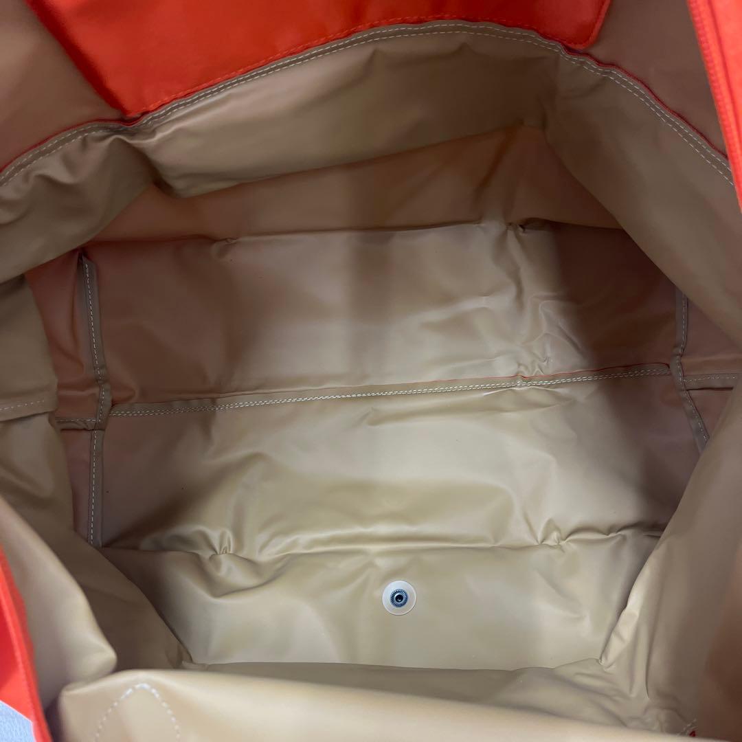 336 LONGCHAMP ロンシャン ボストンバッグ 2way オレンジ系