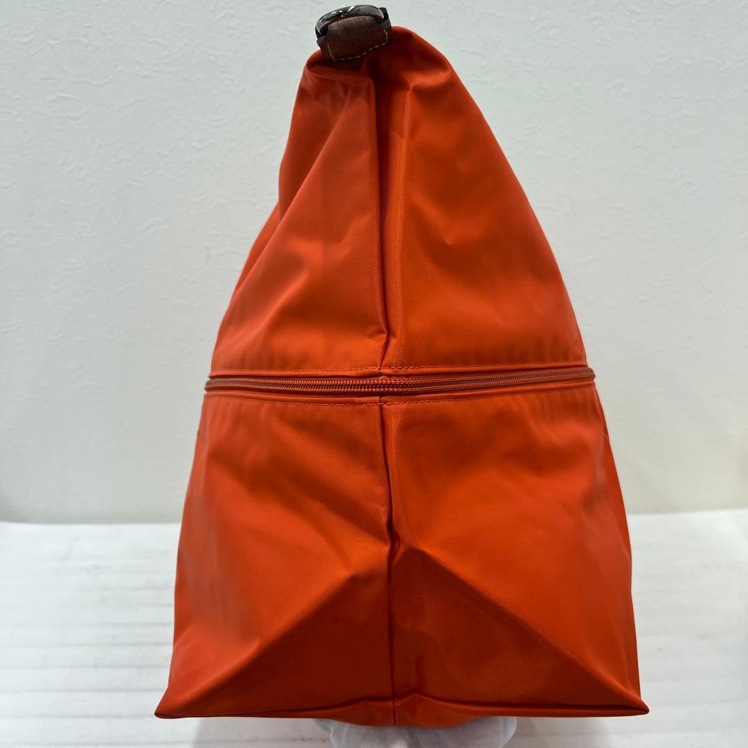 336 LONGCHAMP ロンシャン ボストンバッグ 2way オレンジ系