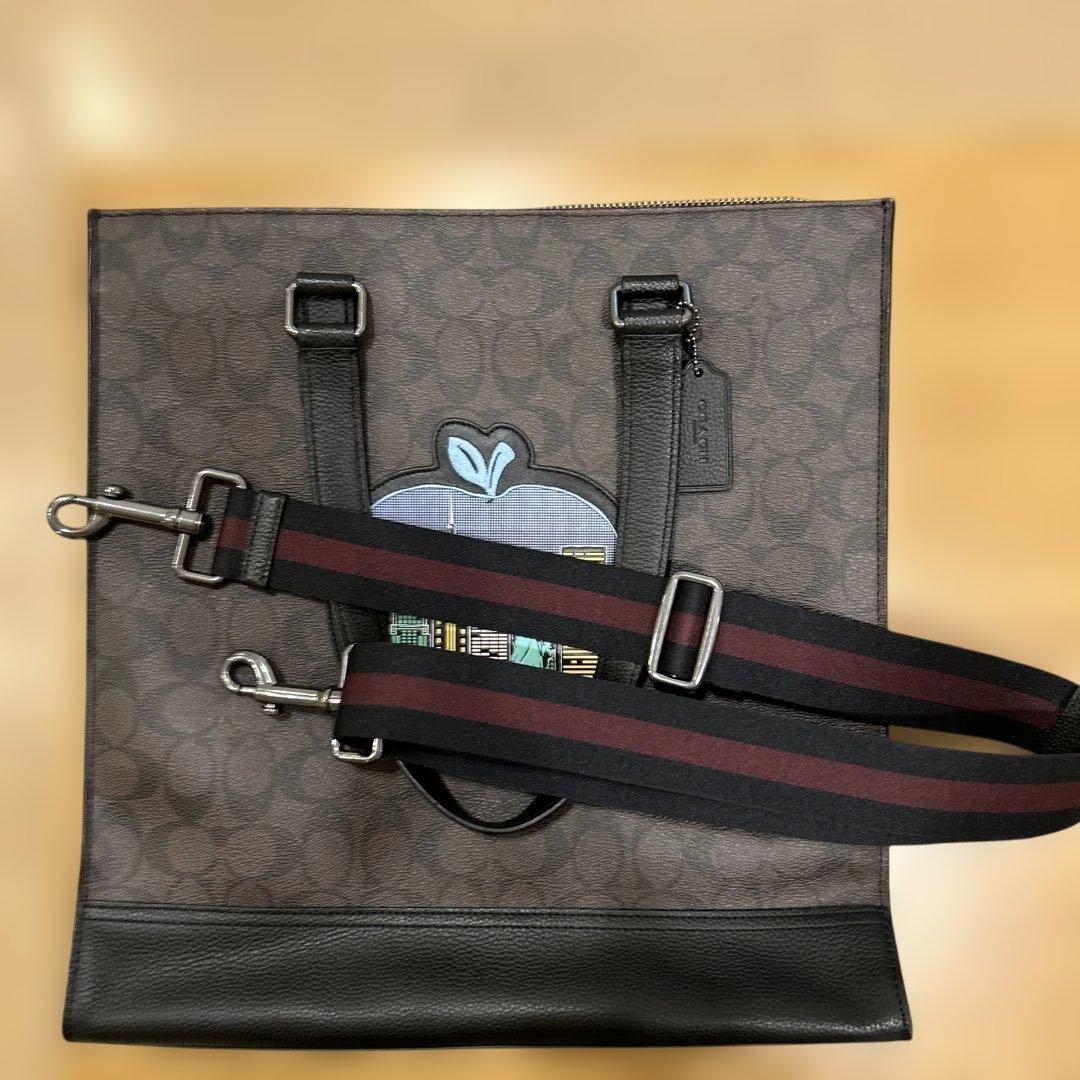 コーチ　coach グラハム　トートバッグ スクエアニューヨークデザイン　美品