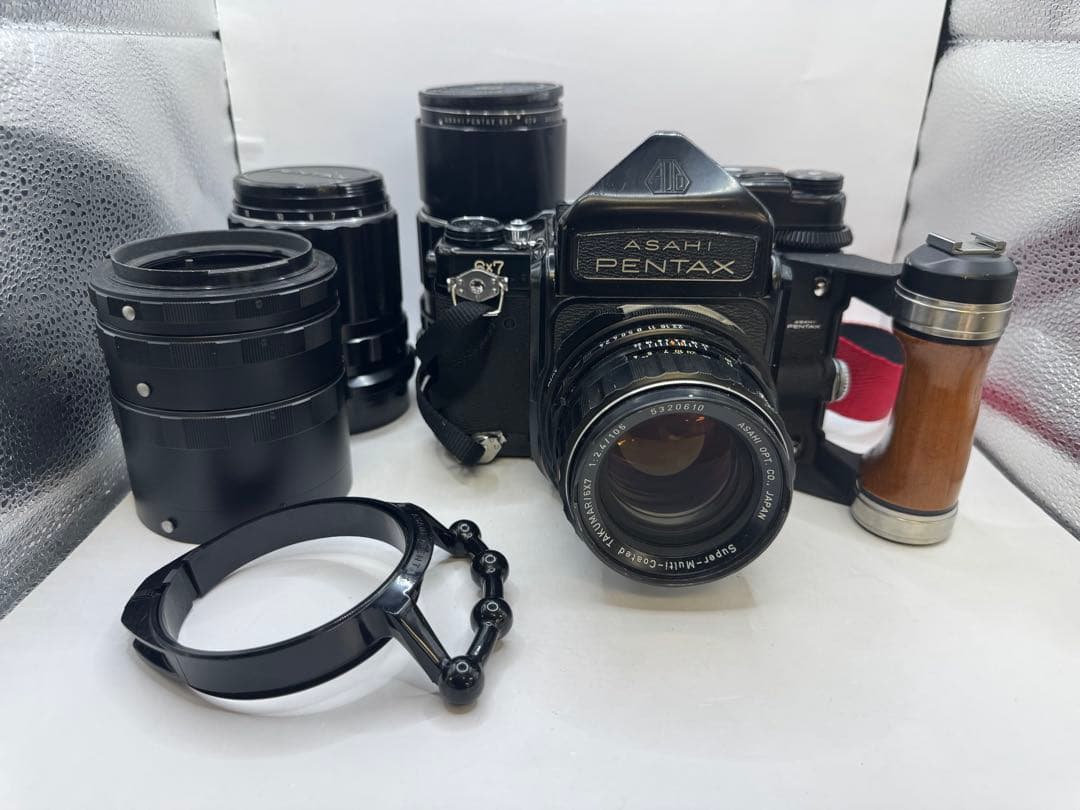 ペンタックス Pentax 6x7 67 TTL 木製グリップ レンズセット