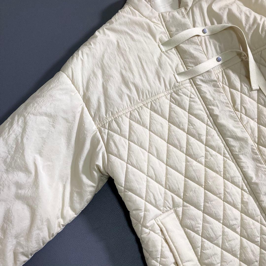 パブリックトウキョウ ダイヤキルティングオーバーコート アイボリー
