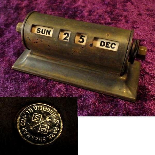 【限定値下】希少【1940年代頃】パークシャーマン 卓上 デスクカレンダー