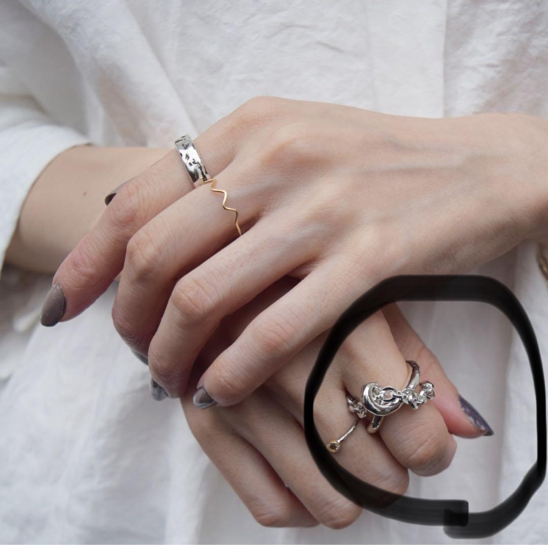 t*a様 e.m. 変形2連チェーンリング　10号サイズ