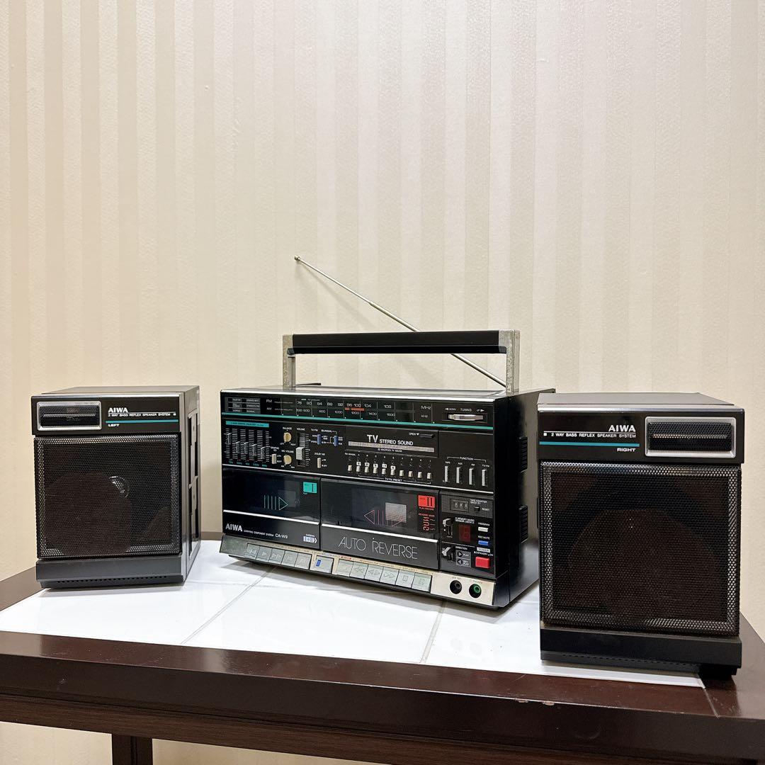 AIWA CA-W9 分離型ラジカセ FM/AM受信OK 上級モデル 昭和レトロ