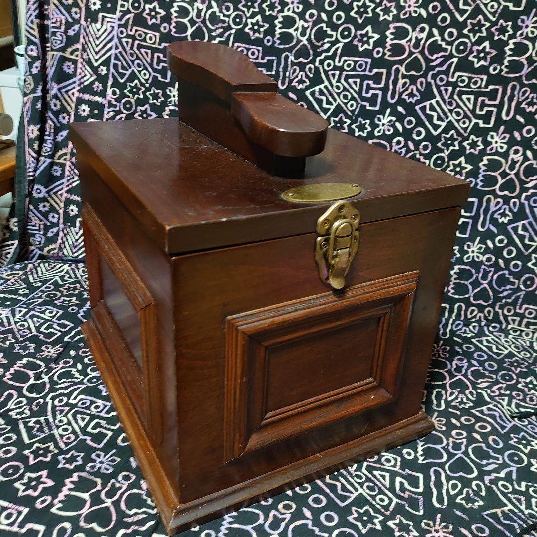 最終値下げ 木製靴磨き収納ボックス クラシックスタイル