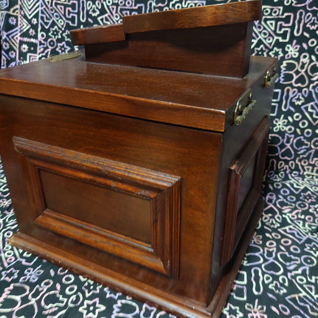 最終値下げ 木製靴磨き収納ボックス クラシックスタイル