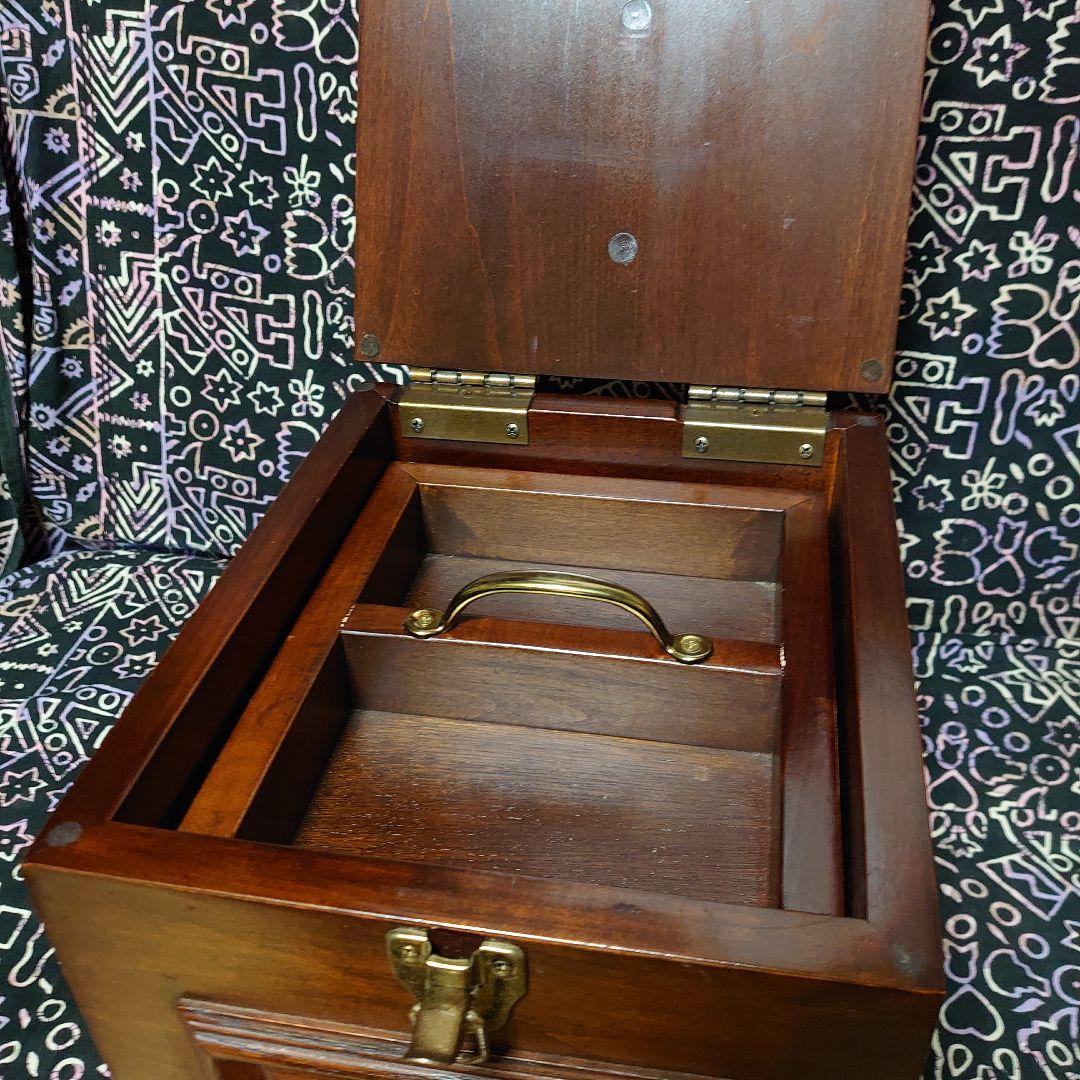 最終値下げ 木製靴磨き収納ボックス クラシックスタイル