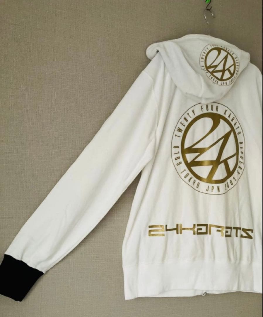 【24KARATS】2007年初期 ベロア素材セットアップ　ホワイトLサイズ