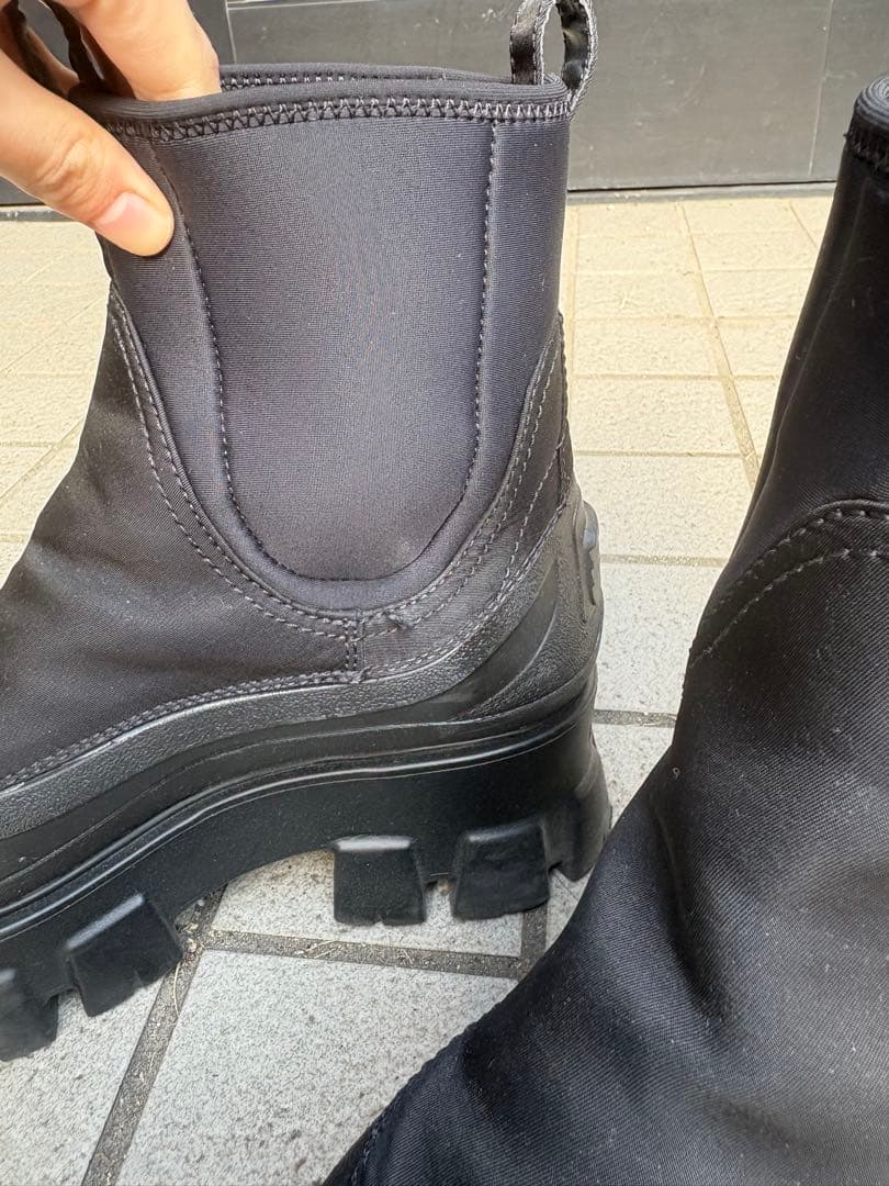 PRADAプラダ　モリノスRe-Nylonギャバジンブーツ