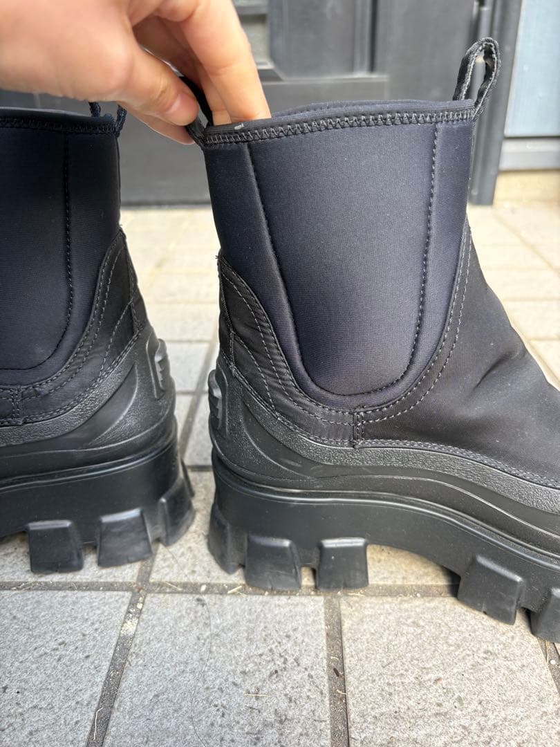 PRADAプラダ　モリノスRe-Nylonギャバジンブーツ