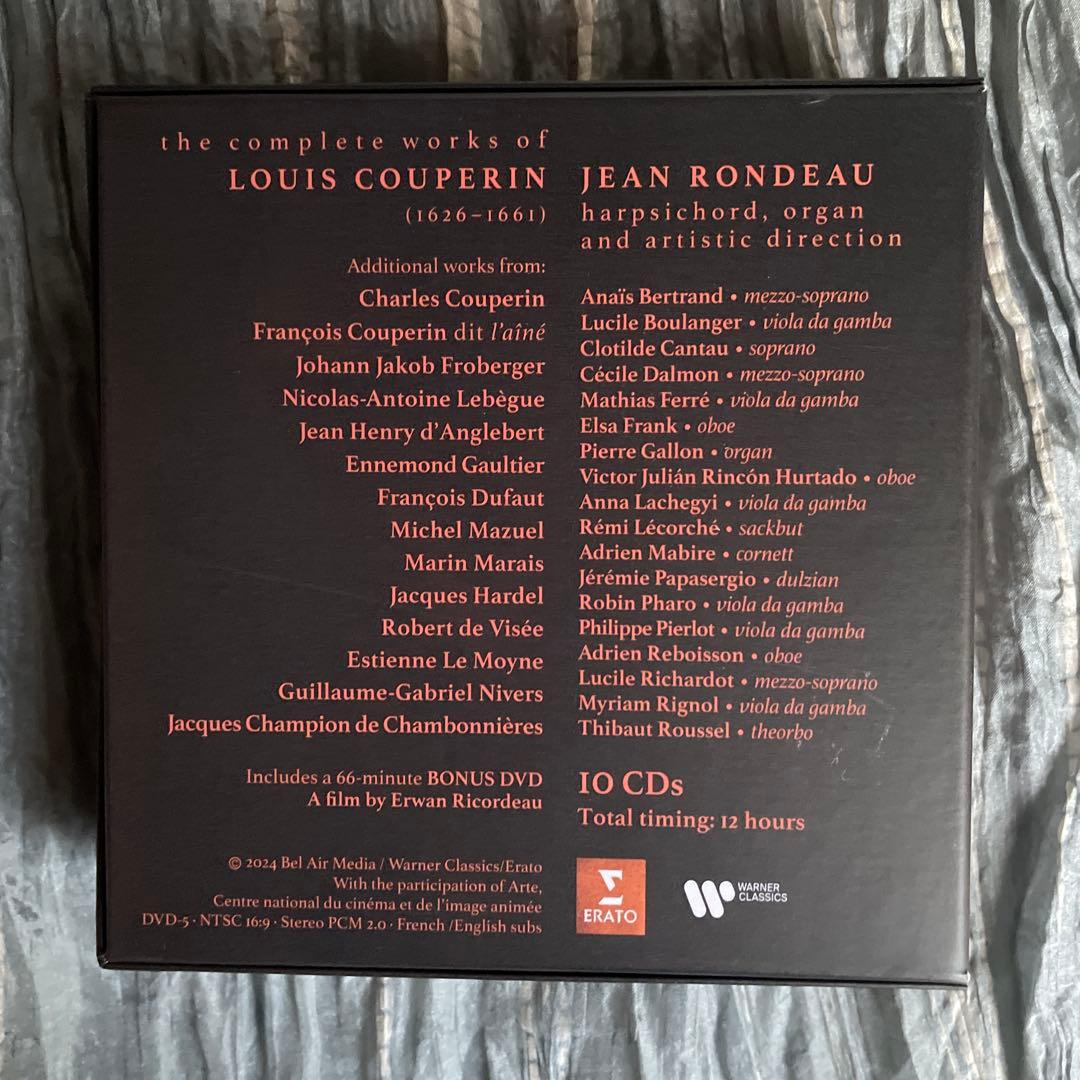 輸入盤日本語解説付き　J.ロンドー　ルイ・クープラン作品全集10CD+1DVD