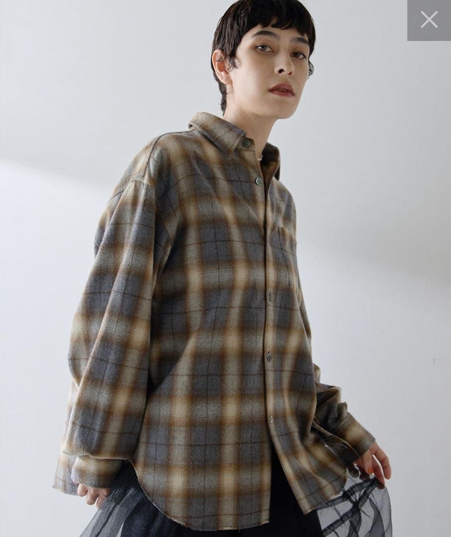 極美品✨️【Whim Gazette】シャギー チェック シャツ サイズフリー