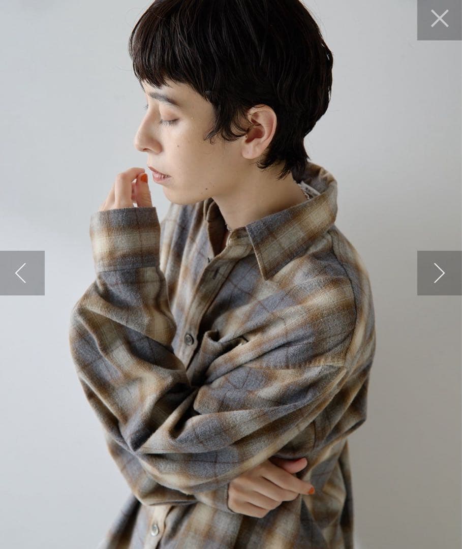 極美品✨️【Whim Gazette】シャギー チェック シャツ サイズフリー