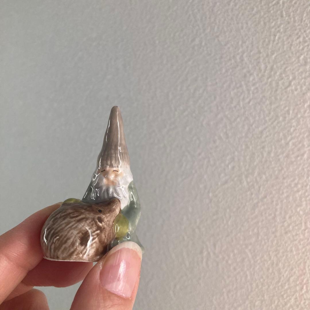 北欧ヴィンテージ【珍】優しいお色味のトムテたち（リス/ウサギ/ハリネズミ）セット