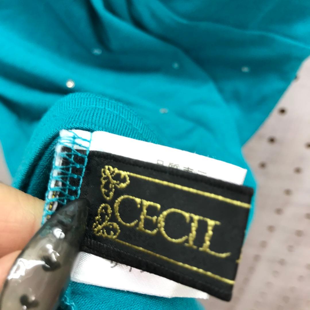 Y2K 平成 ギャル 古着 CECIL Mc BEE ラインストーンドットキャミ