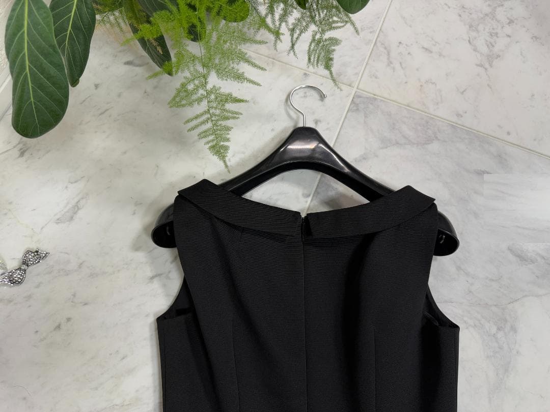 りん★Rene/ルネ ノースリーブ ワンピース ブラック ポリエステル34