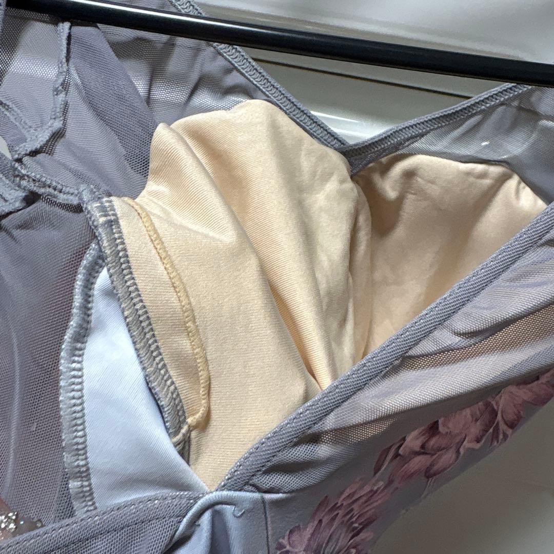 最終値下げ/stina/s/花柄 Vネック レオタード