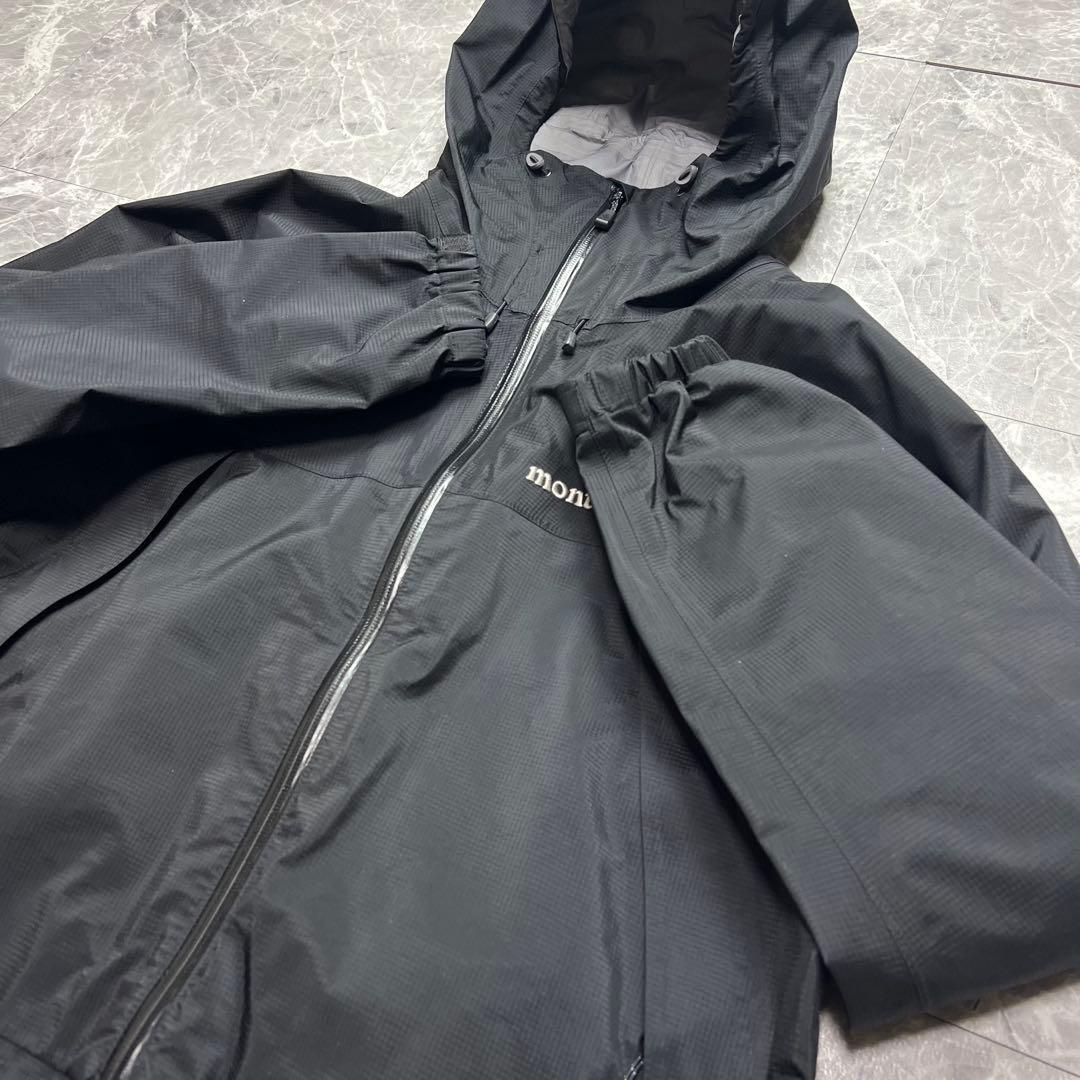 極美品　モンベル　マウンテンパーカー　フード　黒　M アウトドア　メンズ　登山