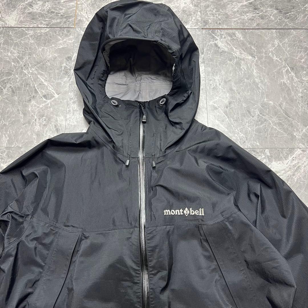 極美品　モンベル　マウンテンパーカー　フード　黒　M アウトドア　メンズ　登山