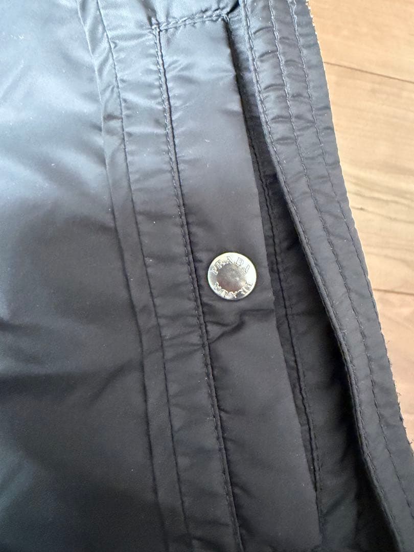 美品 プラダ ダウン コート ジャケット prada 40 黒
